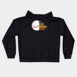 Eat Sleep Baseball Repeat Kids Hoodie